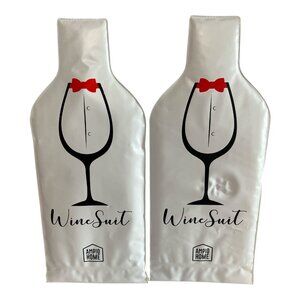 Set of 2 Ampio Home WineSuit Bottle Protectors – Travel Wine Sleeves